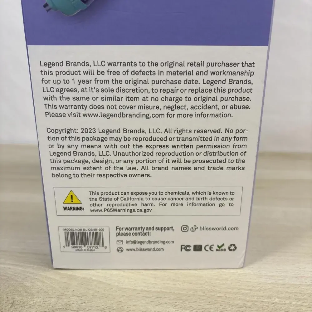 BLISS ONE STEP HAIR STYLER 4 IN 1 HAIR DRYER BRUSH PURPLE NEW - Picture 4 of 8